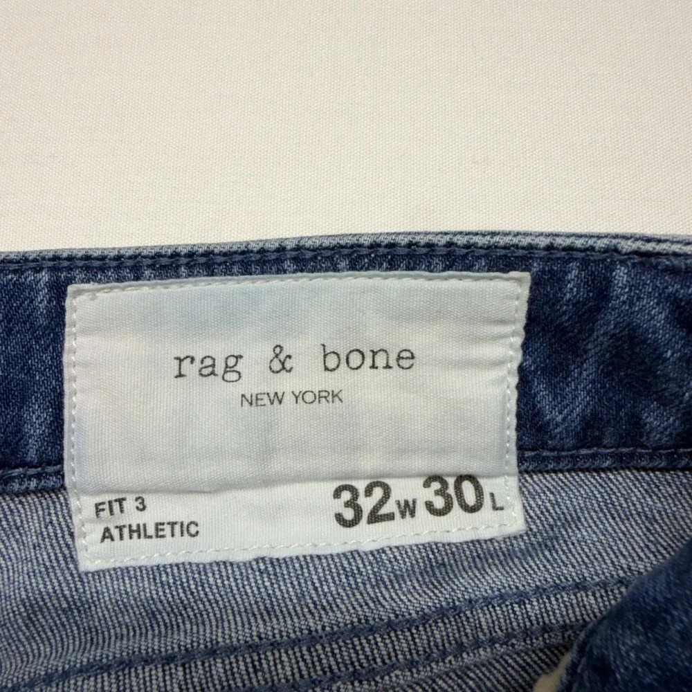 Rag & Bone Fit 3 Athletic Jeans 32x30 Gavin Light Wash Stretch Mens Denim